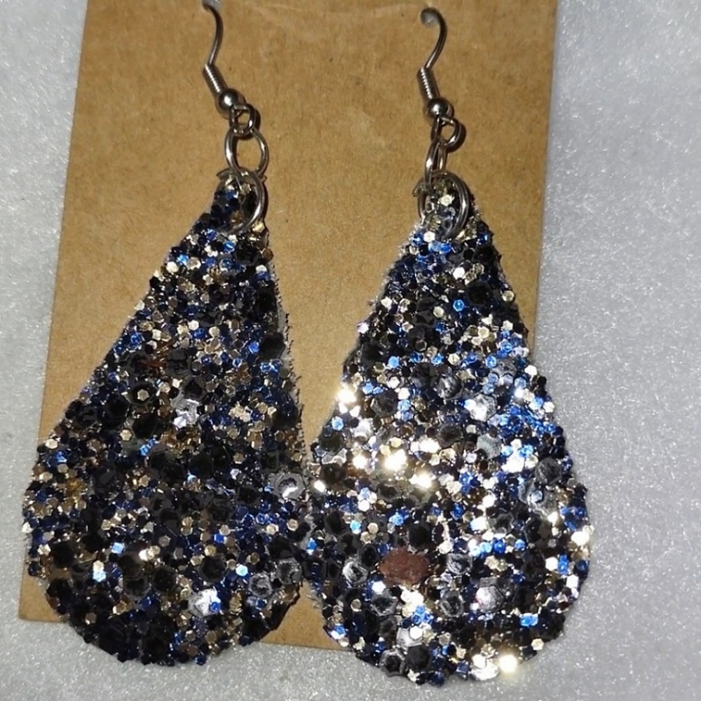 Party Glitter Teardrop-shaped Earrings